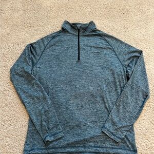 Dunning Heathered Blue Quarter-Zip Pullover